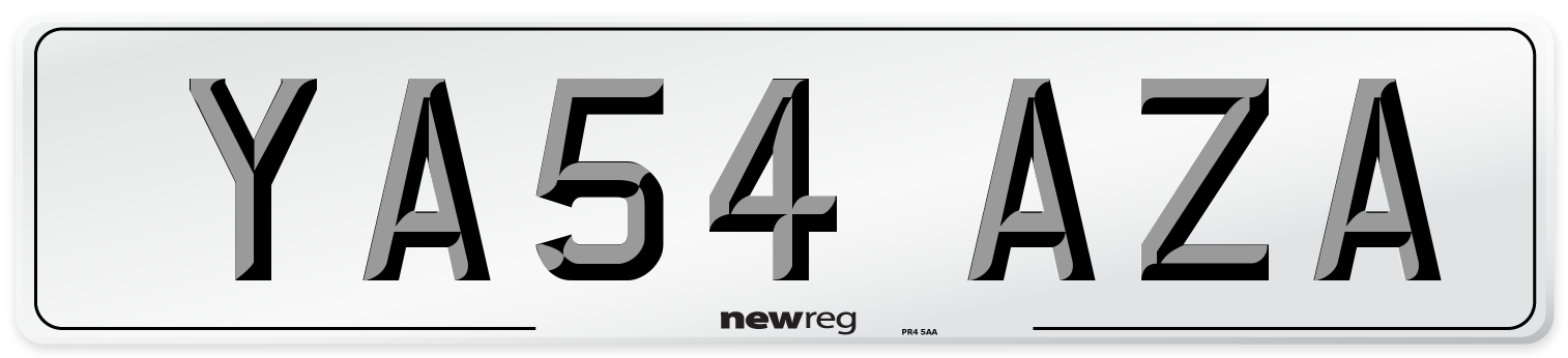 YA54 AZA Number Plate from New Reg